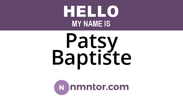 Patsy Baptiste