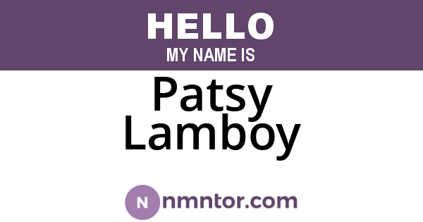 Patsy Lamboy