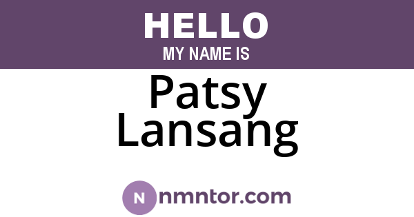Patsy Lansang