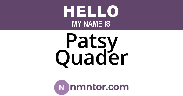 Patsy Quader