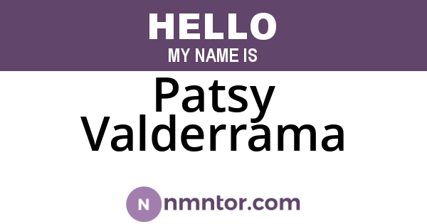 Patsy Valderrama