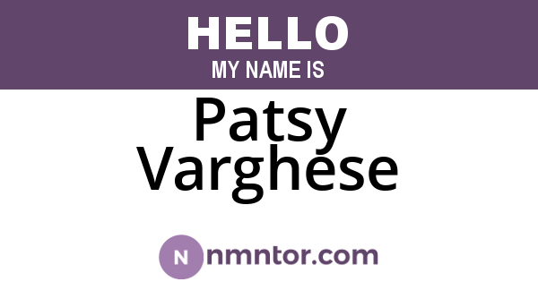 Patsy Varghese