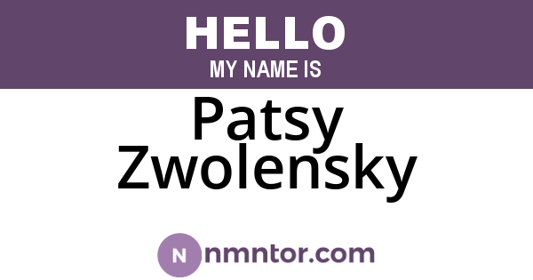 Patsy Zwolensky