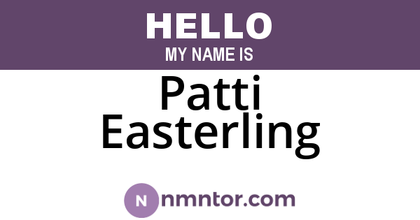 Patti Easterling