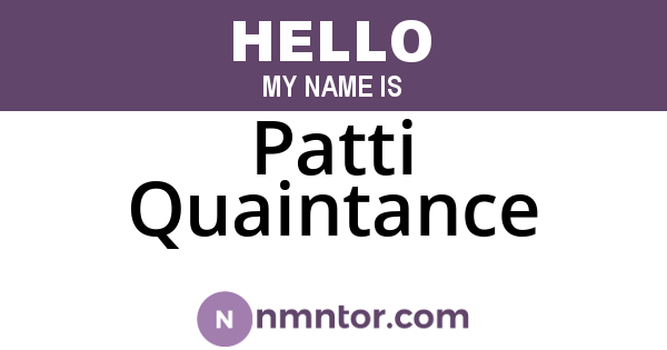 Patti Quaintance