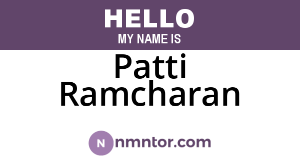 Patti Ramcharan
