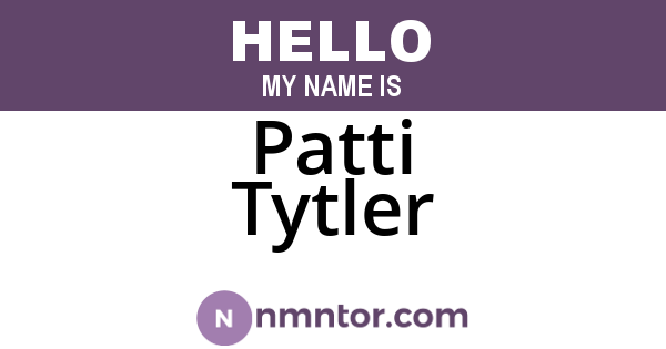 Patti Tytler