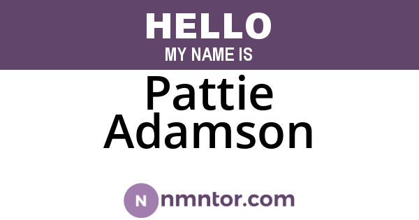 Pattie Adamson