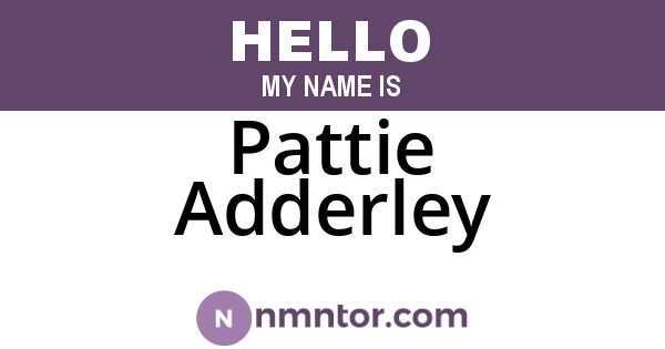 Pattie Adderley