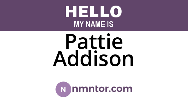 Pattie Addison