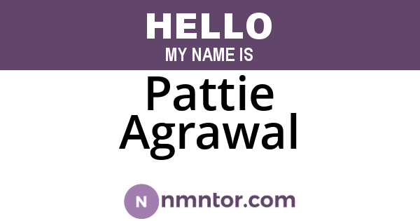 Pattie Agrawal