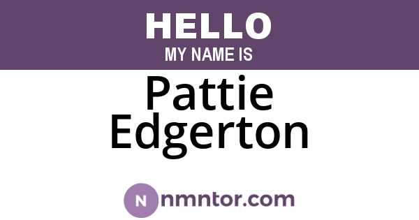 Pattie Edgerton
