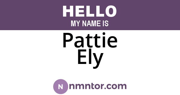 Pattie Ely