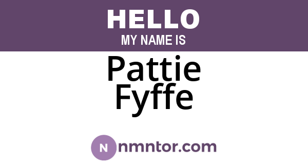 Pattie Fyffe
