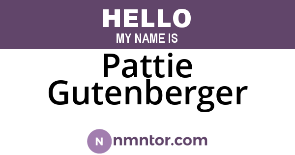 Pattie Gutenberger
