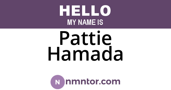 Pattie Hamada