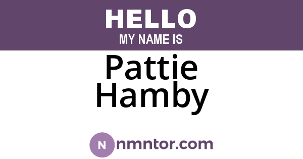 Pattie Hamby