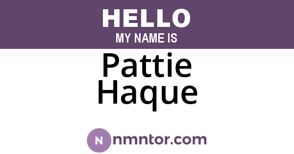 Pattie Haque
