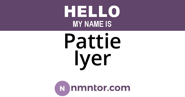 Pattie Iyer