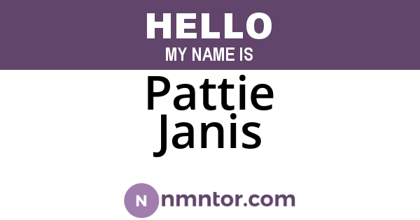 Pattie Janis