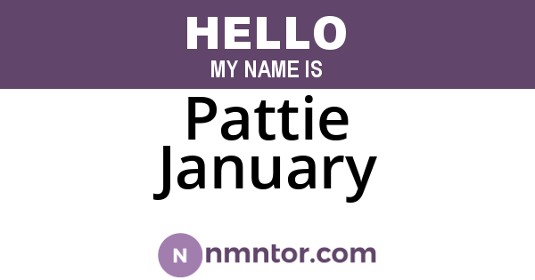 Pattie January