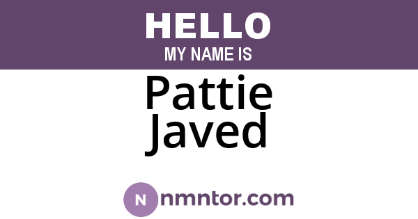 Pattie Javed