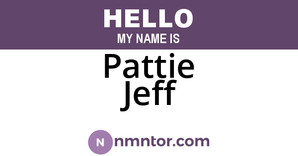 Pattie Jeff
