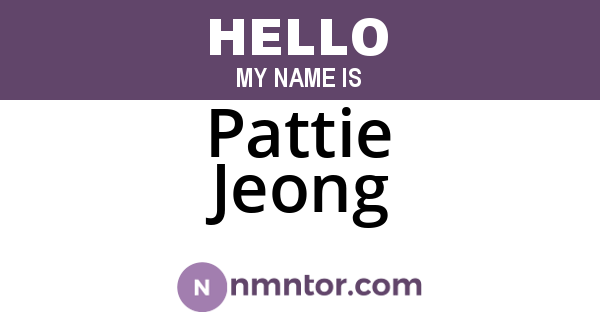 Pattie Jeong