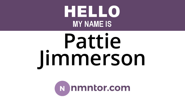 Pattie Jimmerson