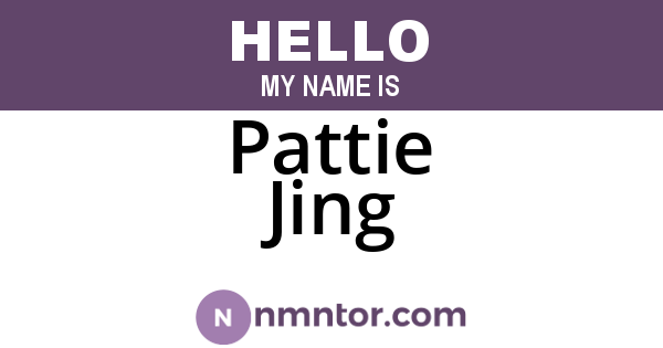 Pattie Jing