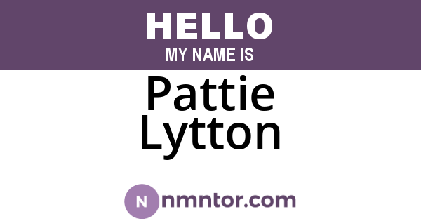 Pattie Lytton