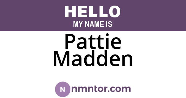 Pattie Madden