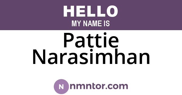 Pattie Narasimhan