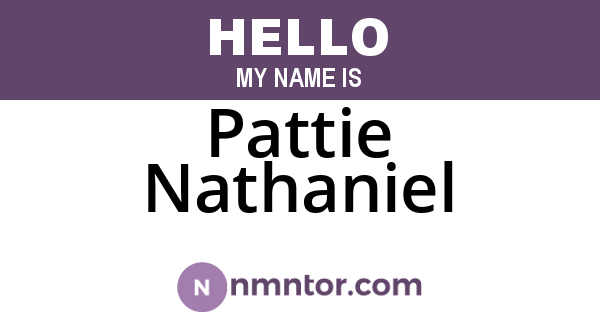 Pattie Nathaniel