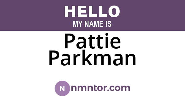 Pattie Parkman