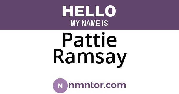 Pattie Ramsay