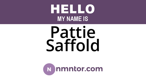 Pattie Saffold