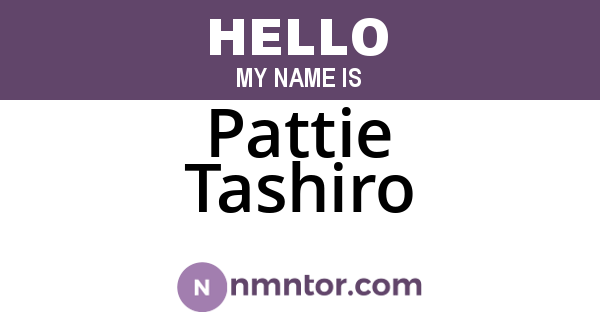 Pattie Tashiro