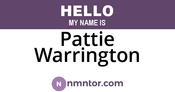 Pattie Warrington