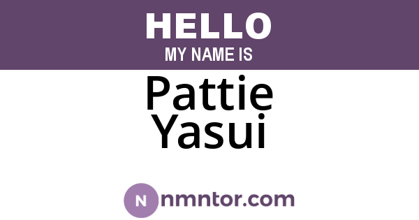 Pattie Yasui