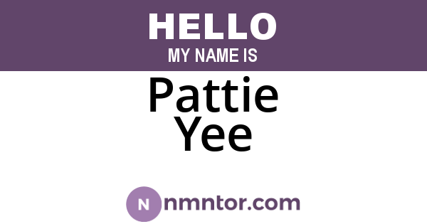 Pattie Yee
