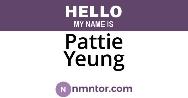 Pattie Yeung