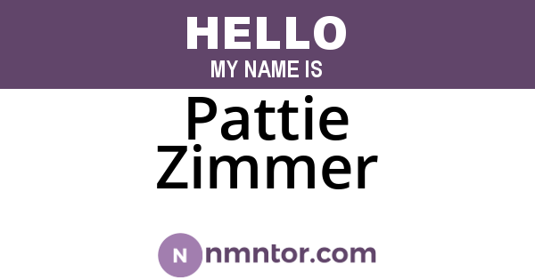 Pattie Zimmer