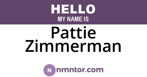 Pattie Zimmerman