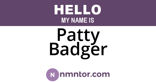 Patty Badger