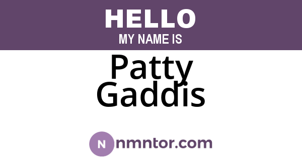 Patty Gaddis