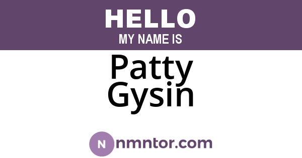 Patty Gysin