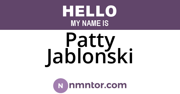 Patty Jablonski