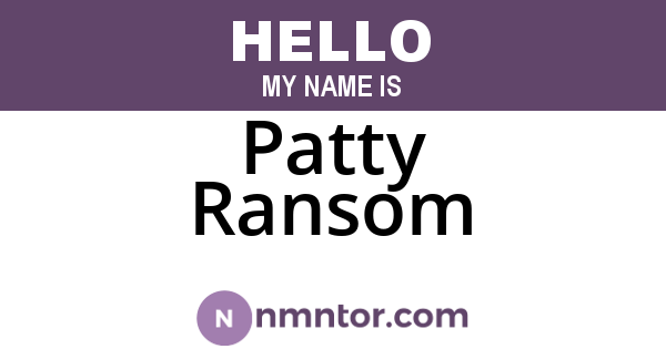 Patty Ransom