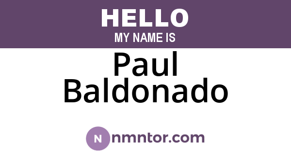 Paul Baldonado
